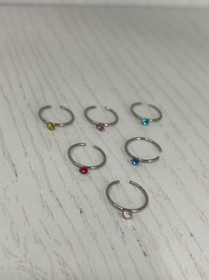 Argolla nariz con piedra