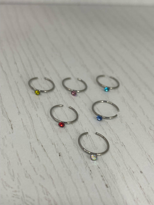 Argolla nariz con piedra