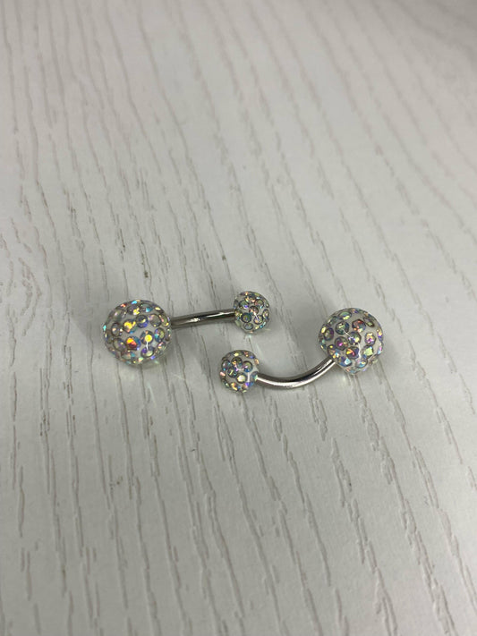 Joya ombligo diseño/ bola de fuego